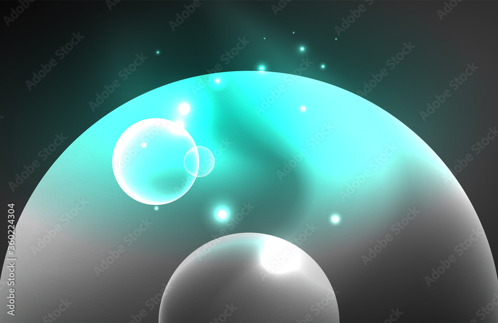 Neon shiny transparent glowing circles with light effects. Techno futuristic vector abstract background For Wallpaper, Banner, Background, Card, Book Illustration, landing page Neon shiny transparent glowing circles with light effects. Techno futuristic vector abstract background For Wallpaper, Banner, Background, Card, Book Illustration, landing page