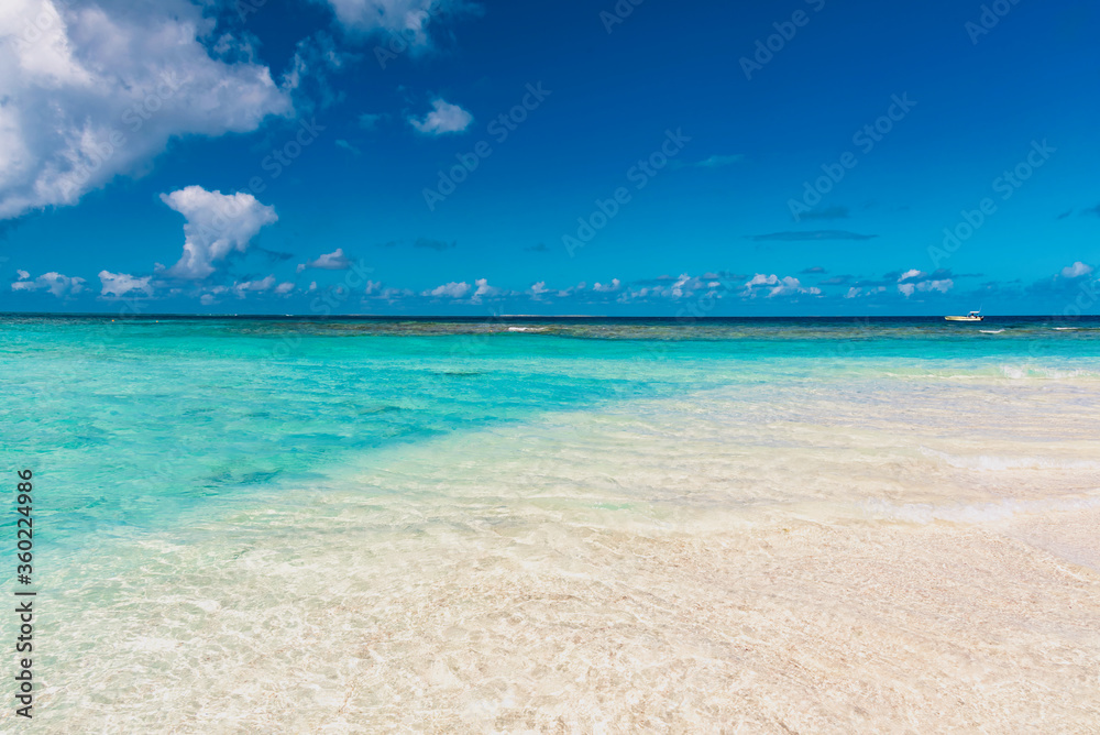 tropical panorama island of Anguilla Caribbean sea