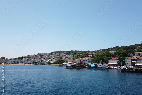 Kinaliada view from ferry ship © lotusstock