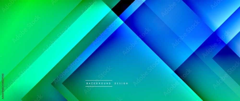 Square shapes composition, fluid gradient geometric abstract background. 3D shadow effects, modern design template Square shapes composition, fluid gradient geometric abstract background. 3D shadow effects, modern design template