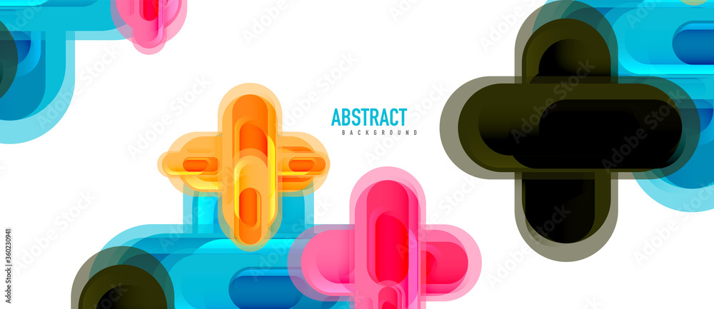 Modern vector glass cross shape abstract technology background for cover, placard, poster, banner or flyer Modern vector glass cross shape abstract technology background for cover, placard, poster, banner or flyer