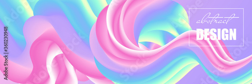 Colorful abstract background with futuristic gradient waves. Trendy illustration for business poster, web banner, landing page or cover