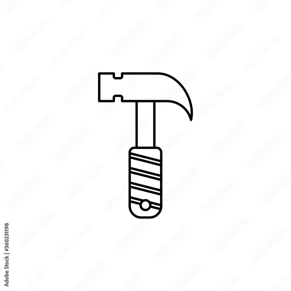 hammer outline Icon. construction vector illustration on white background hammer outline Icon. construction vector illustration on white background