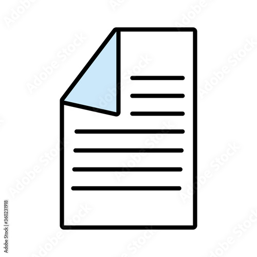 paper document line and fill style icon