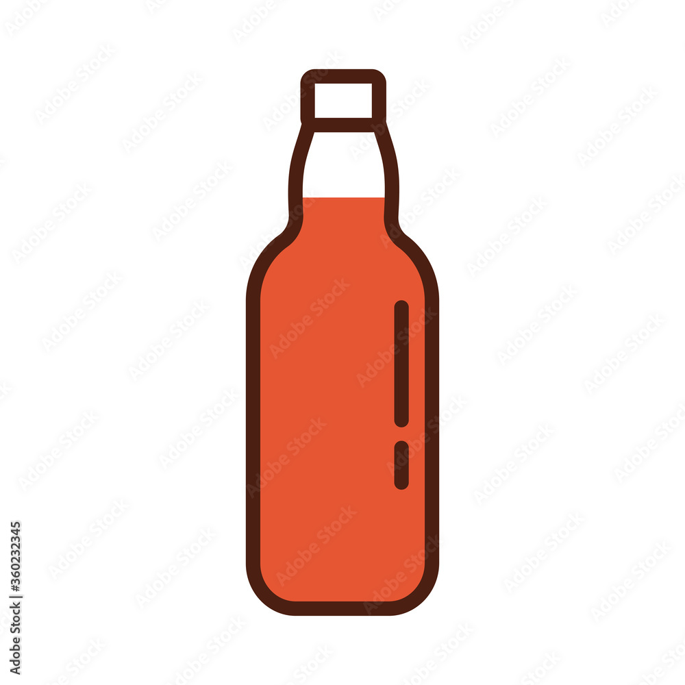 beer bottle drink international day line and fill style beer bottle drink international day line and fill style