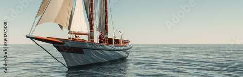 Fotografiet sailboat sailing in the sea