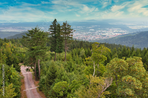 Blick auf den Thüringer Wald bei Ilmenau Deutschland