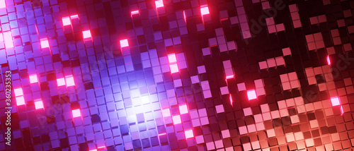 Wallpaper Mural   3d render realistic abstract block colorful light composition. Abstract theme for trendy designs. Torontodigital.ca