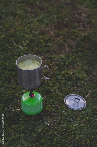 Cooking food while backcountry Camping