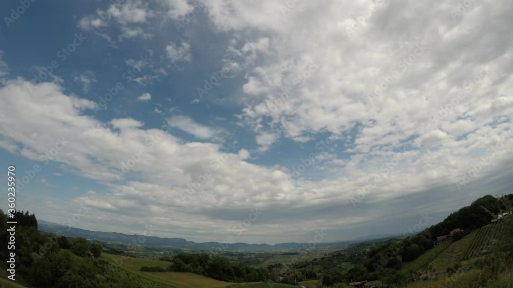 Time lapse clouds, morning, Croatia, wide angle Time lapse clouds, morning, Croatia, wide angle