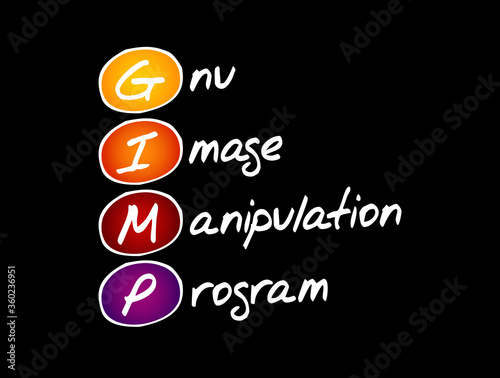 GIMP - Gnu Image Manipulation Program acronym, concept background
