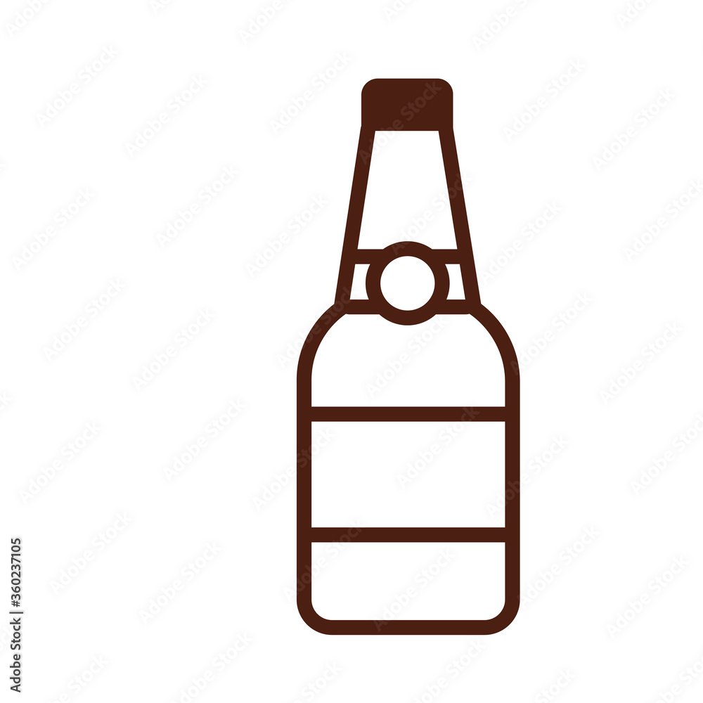 beer bottle drink international day line style beer bottle drink international day line style