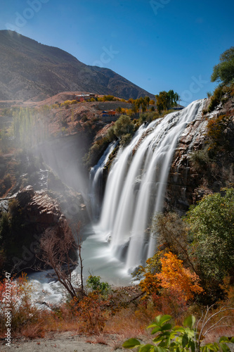 Landscape view of Tortum Waterfall in Tortum Erzurum Turkey. Explore the world s beauty and wildlife.