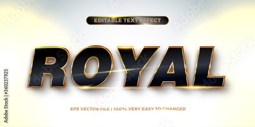 Editable text effect - Royal text style concept photo