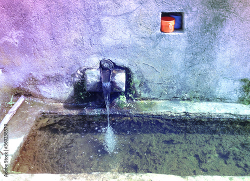 fountain in the garden