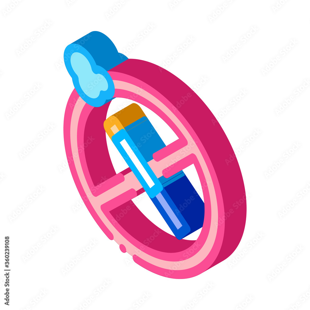 stop smoking cigarette sign icon vector. isometric stop smoking cigarette sign sign. color isolated symbol illustration stop smoking cigarette sign icon vector. isometric stop smoking cigarette sign sign. color isolated symbol illustration