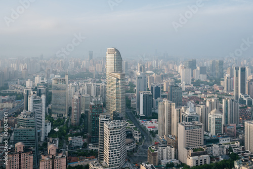 city skyline in shanghai china