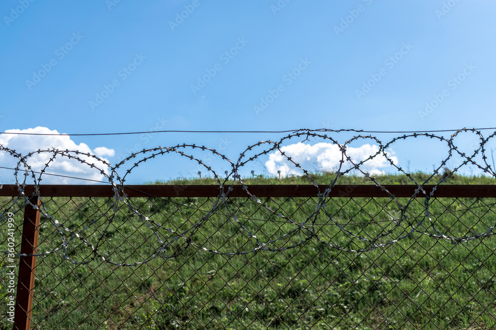 razor wire fence