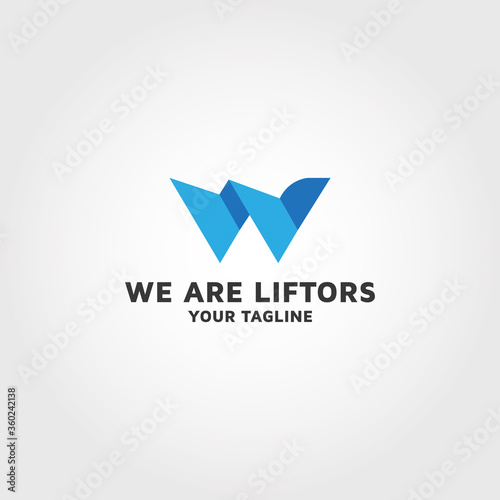 Letter W vector logo design template