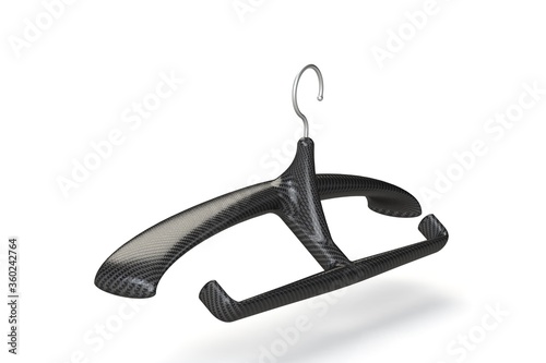 Hanger for drying a wetsuit on a white background. 3D illustration or 3D rendering