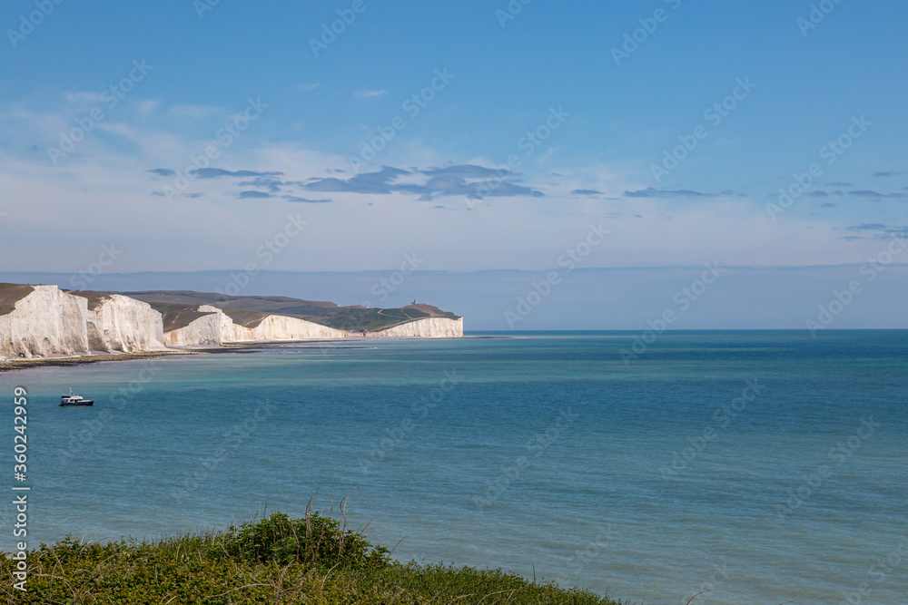 Sussex Coastal Landscape with The Seven Sisters Cliffs