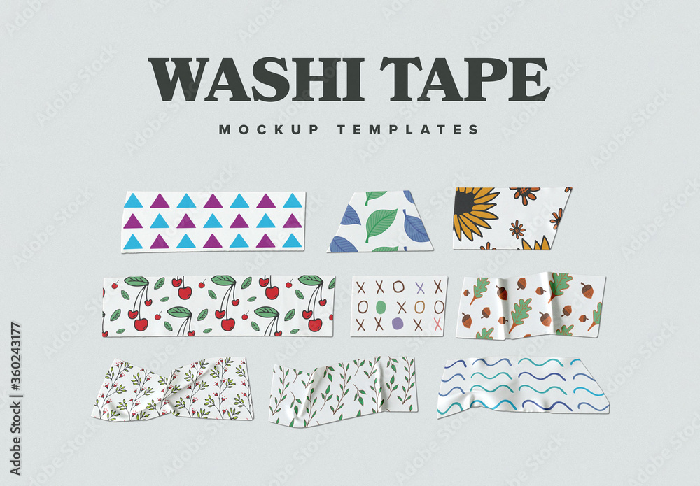 Washi Tape Mockup Set Stock Template | Adobe Stock