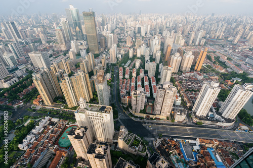 Photography city skyline in shanghai china