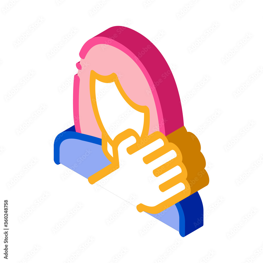 hit woman icon vector. isometric hit woman sign. color isolated symbol illustration hit woman icon vector. isometric hit woman sign. color isolated symbol illustration