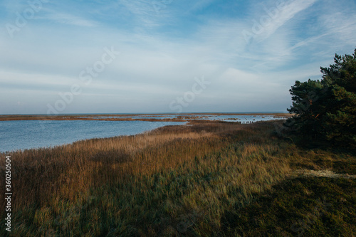 beautiful landmark dar   on the baltic sea in germany