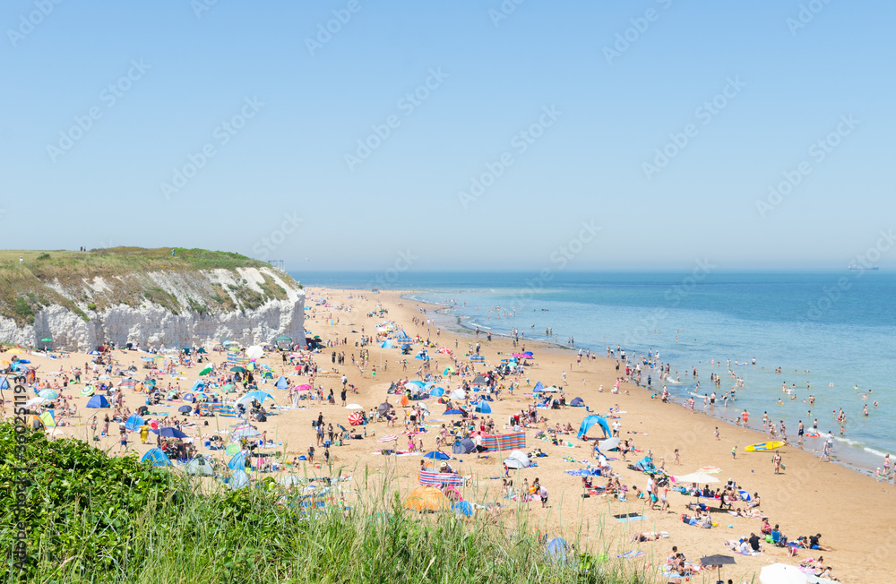 Botany Bay Beach on 25 June 2020 in the midst of the Coronavirus epidemic. Broadstairs, Kent, England