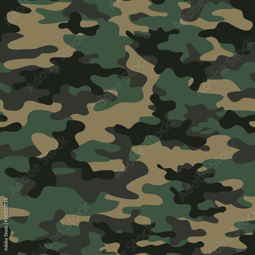  Army camouflage seamless pattern vector illustration.