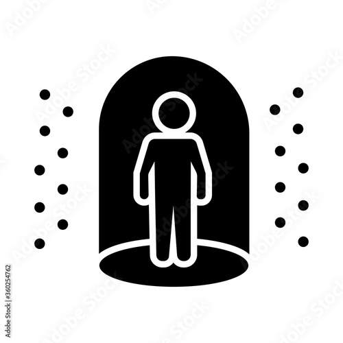 protection barrier around silhouette style icon
