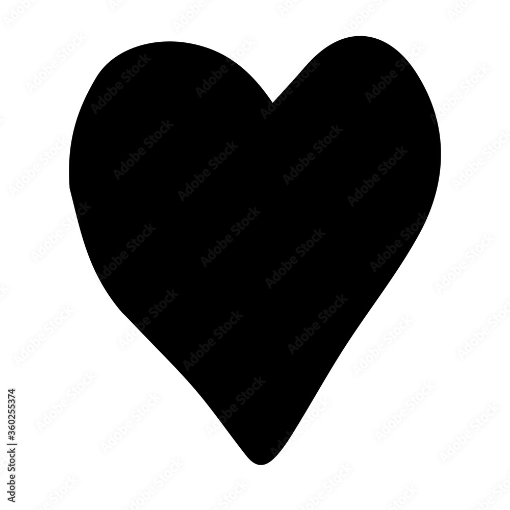 black heart vector hand drawn illustration isolated object black heart vector hand drawn illustration isolated object
