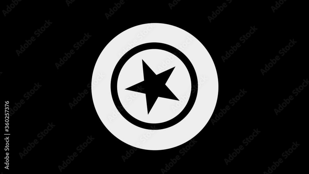 Circle with internal geometric shapes in black and white, with stroboscopic and hypnotic effect, which rotates clockwise, decreasing the dimensions from the whole screen to disappearing in the center. Circle with internal geometric shapes in black and white, with stroboscopic and hypnotic effect, which rotates clockwise, decreasing the dimensions from the whole screen to disappearing in the center.