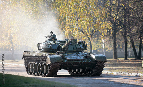 The main battle tank of the Russian army T-72.The main battle tank of the Russian army T-72. The legendary Russian Soviet tank T-72. The coolest tank that fights all over the world and provides milita photo