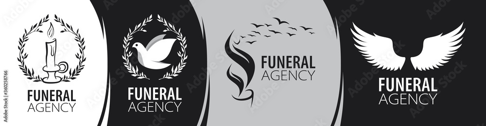 Vector logo of funeral and memorial services Vector logo of funeral and memorial services