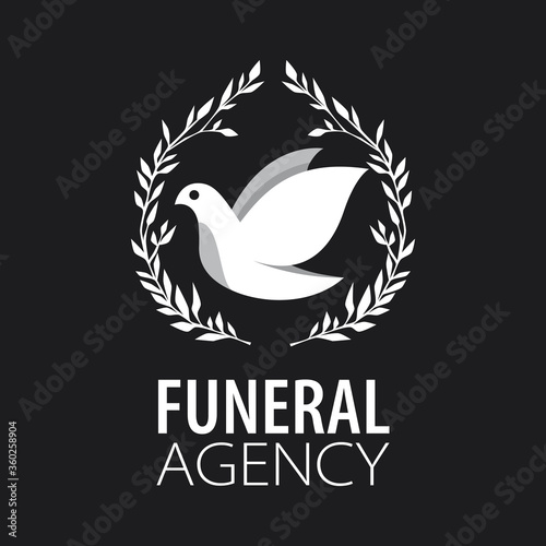 Vector logo of funeral and memorial services