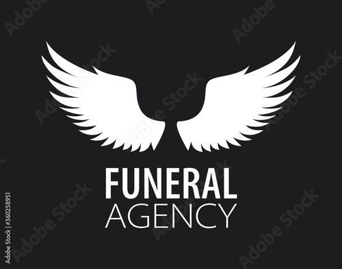 Vector logo of funeral and memorial services