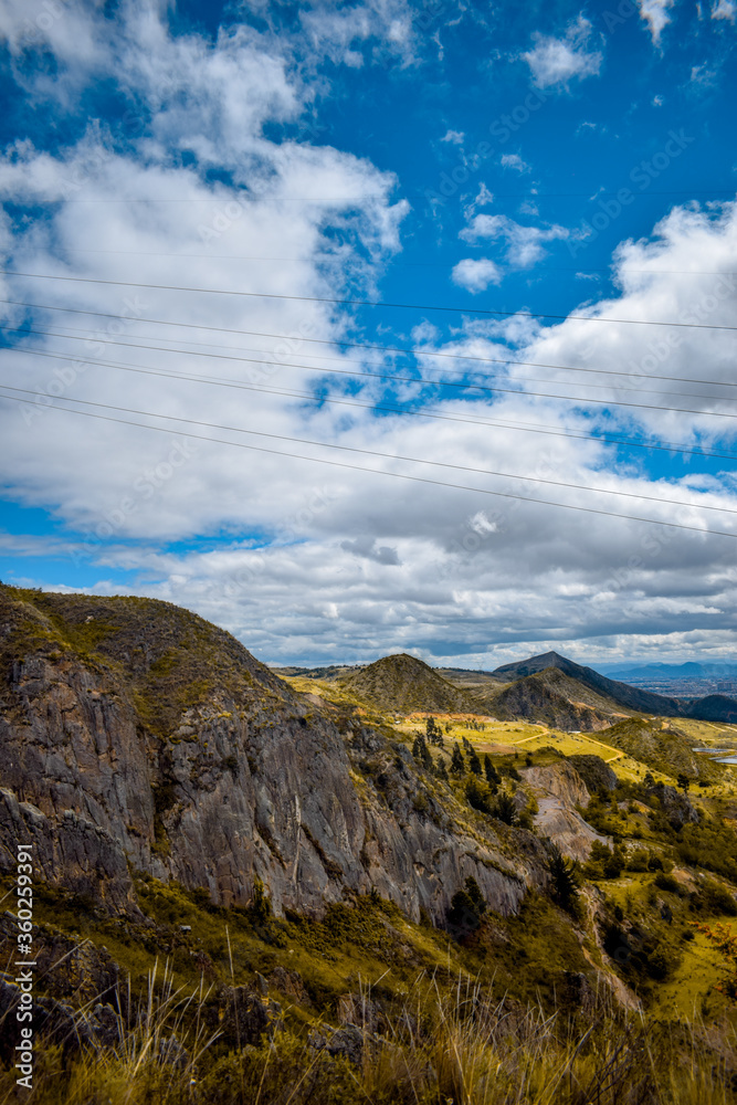 Mountain landscape with blue sky and clouds Mountain landscape with blue sky and clouds