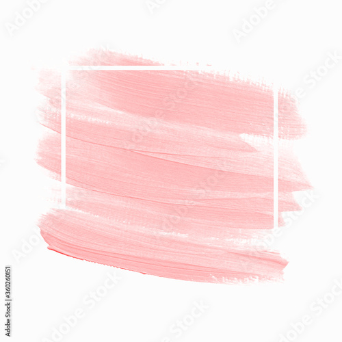 Pastel pink make-up background element vector over square frame. Perfect design for headline, logo and sale banner. 