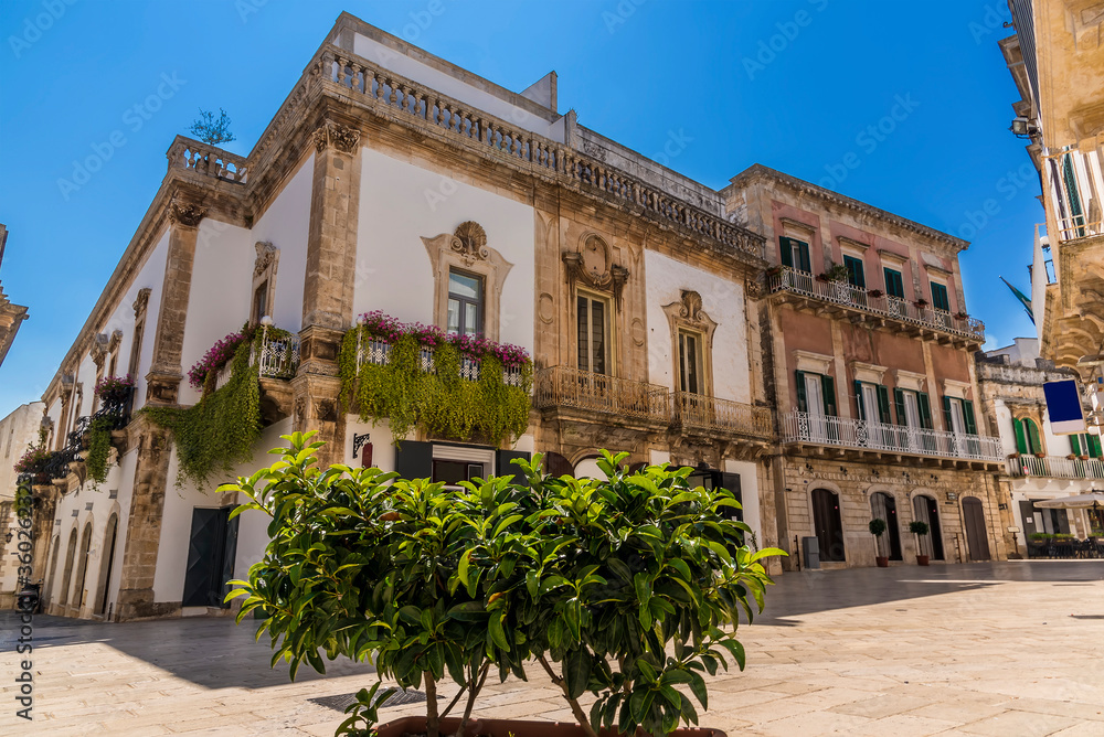 The picturesque centre of Martina Franca, Puglia, Italy in the summertime