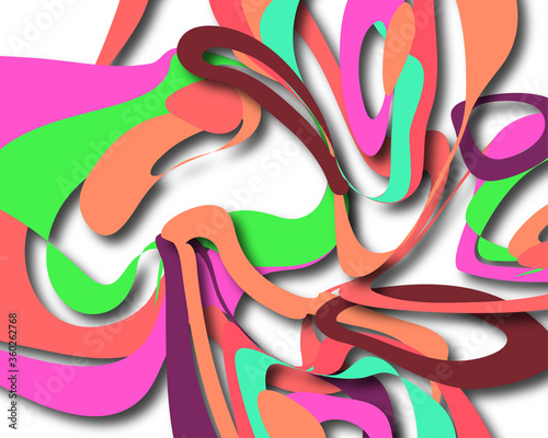 Abstract background with colorful lines. Background by colorful face composition.