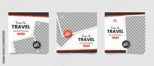 Time to travel social media post template