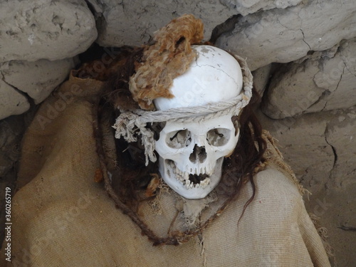 Konstfotografi Mummies on the Chauchilla-cemetery (Nazca culture, Peru)