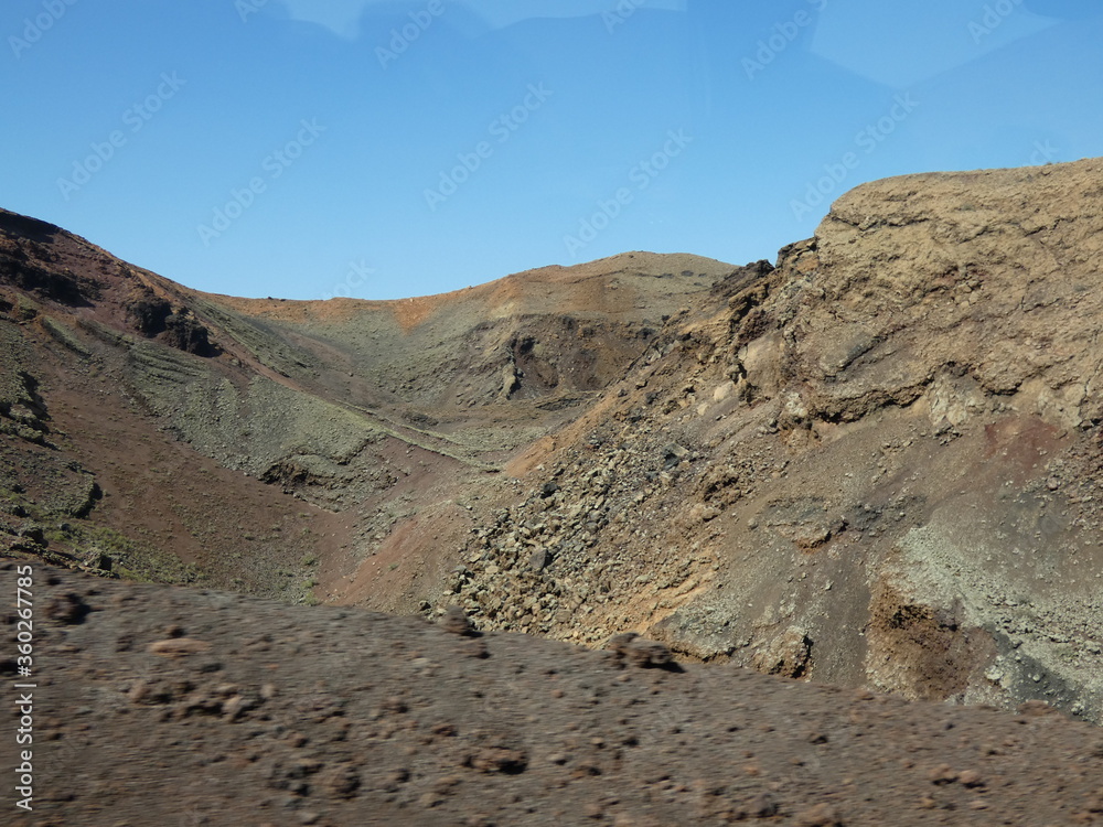 Krater und Vulkan Landschaft