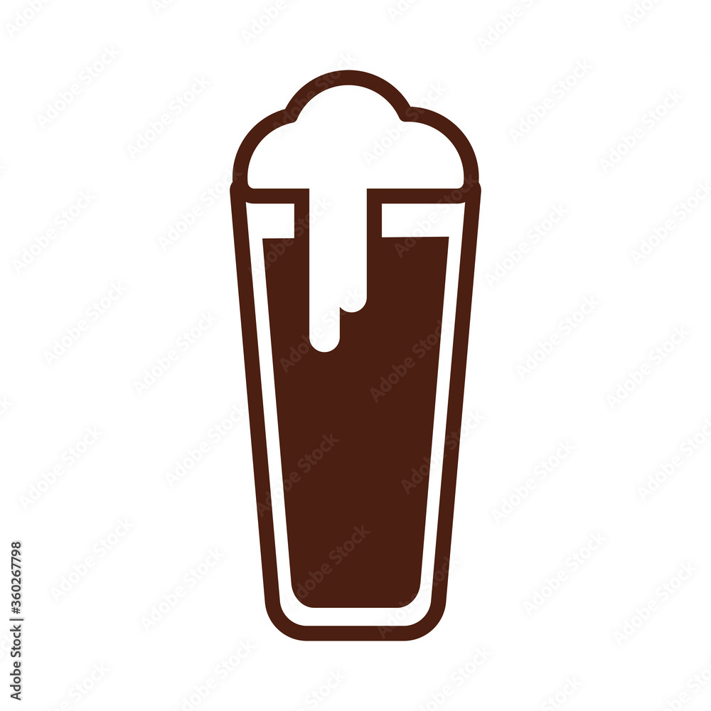 beer glass drink international day line and fill style beer glass drink international day line and fill style