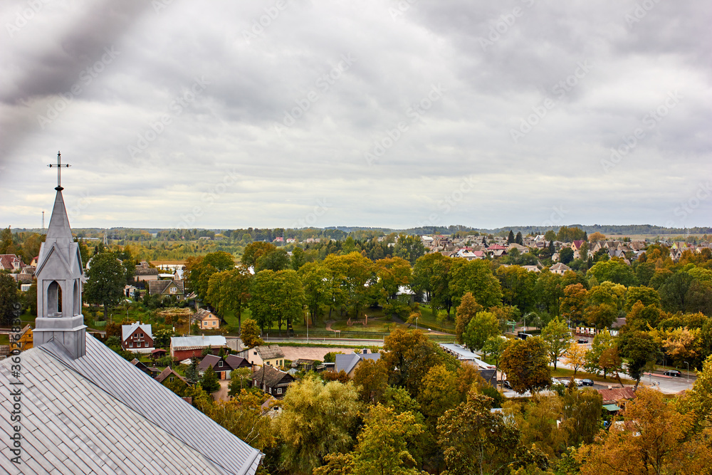 View of the city from the top of the church tower