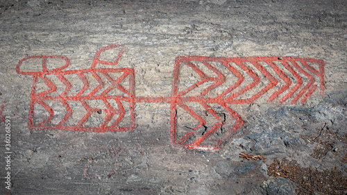 Norrkoping Rock Carvings at Himmelstalund Pattern photo