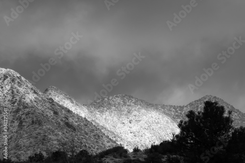 Winter Mountain in Black and White