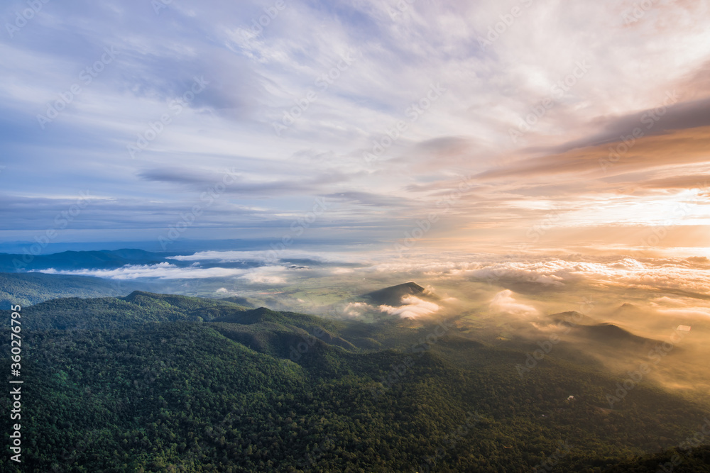 clouds over the mountains